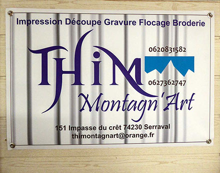 impression de bâche publicitaire Thônes Serraval format jusqu'à 107 cm