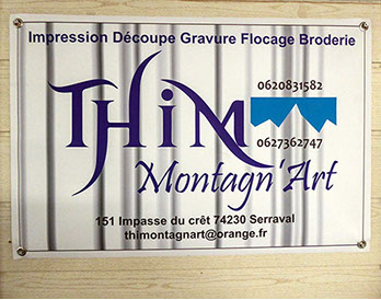 impression de bâche publicitaire Thônes Serraval format jusqu'à 107 cm