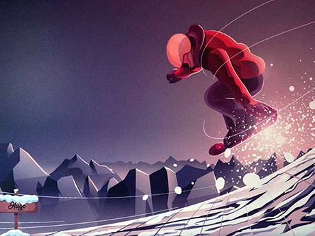 Poster de vacances au ski avec vos prénoms ou texte de votre choix, souvenirs sympa 100% personnalisé ambiance montagne