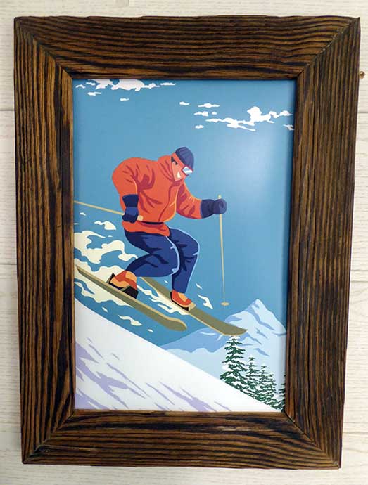 poster tableau photo personnalisé style montagne avec non, prénom, humour impression possible à l'unité thym montagn'art