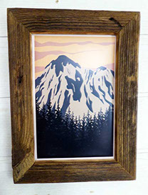 poster tableau photo personnalisé style montagne avec non, prénom, humour impression possible à l'unité thym montagn'art