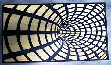 artisanat français gravure laser Thim Montagn'Art motif moderne art plastique image de synthèse 