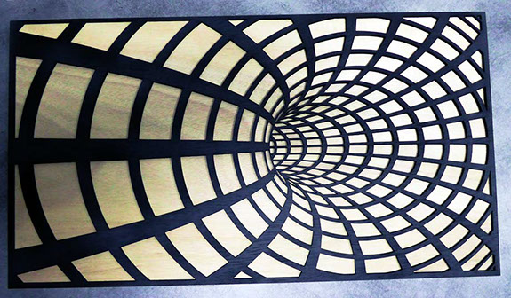 artisanat français gravure laser Thim Montagn'Art motif moderne art plastique image de synthèse 