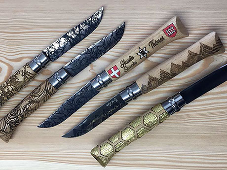 Opinel personnalisé à votre image en gravure laser, solide pratique et utile, un bon moyen de rester toujours présent auprès de vos clients. 