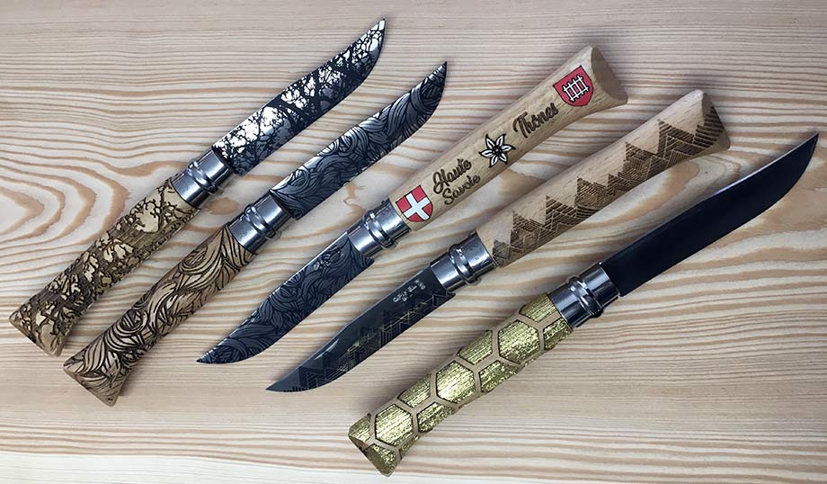 Opinel personnalisé à votre image en gravure laser, solide pratique et utile, un bon moyen de rester toujours présent auprès de vos clients. 