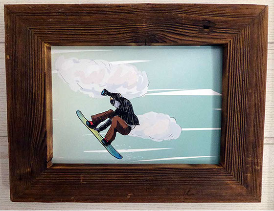 poster tableau photo personnalisé style montagne avec non, prénom, humour impression possible à l'unité thym montagn'art