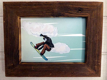 poster tableau photo personnalisé style montagne avec non, prénom, humour impression possible à l'unité thym montagn'art