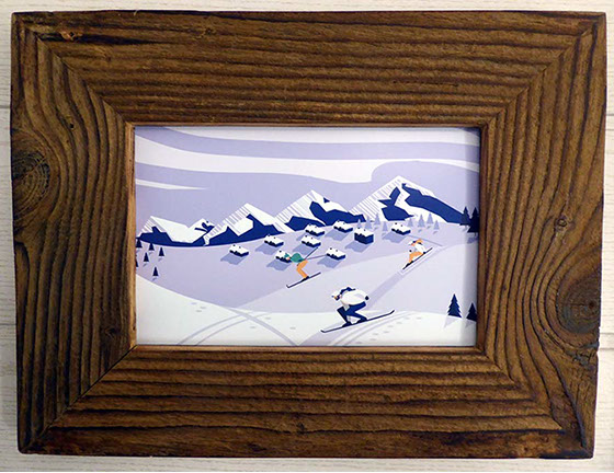 poster tableau photo personnalisé style montagne avec non, prénom, humour impression possible à l'unité thym montagn'art