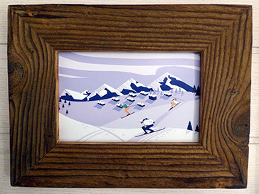 poster tableau photo personnalisé style montagne avec non, prénom, humour impression possible à l'unité thym montagn'art