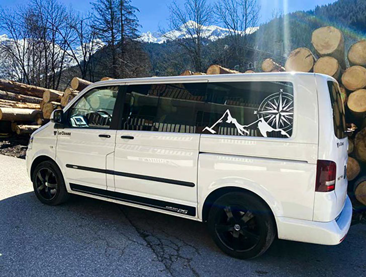 Marquage pause adhésifs de véhicule professionnel particuliers ou professionnels artisan Haute Savoie Thônes