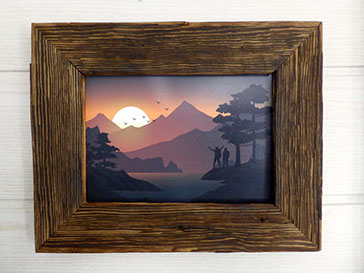 poster tableau photo personnalisé style montagne avec non, prénom, humour impression possible à l'unité thym montagn'art