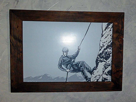 poster tableau photo personnalisé style montagne avec non, prénom, humour impression possible à l'unité thym montagn'art