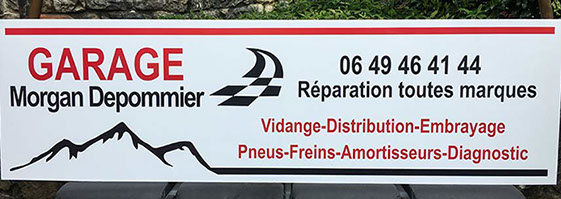 Création et impression enseigne publicitaire format laize de 107 cm