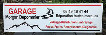 Création et impression enseigne publicitaire format laize de 107 cm