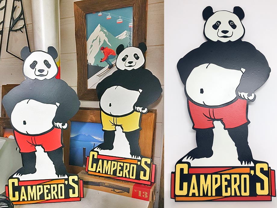 Création et impression enseigne publicitaire format laize de 107 cm