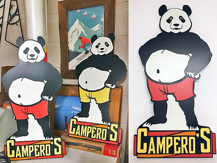 Création et impression enseigne publicitaire format laize de 107 cm