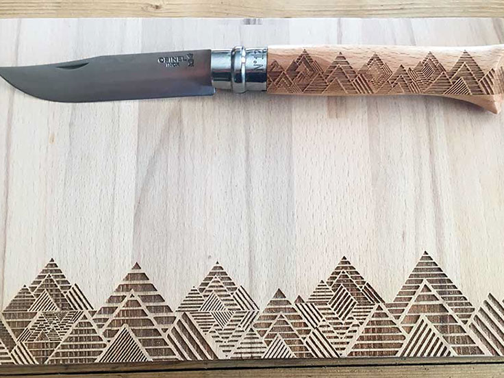 Opinel personnalisé à votre image en gravure laser, solide pratique et utile, un bon moyen de rester toujours présent auprès de vos clients. 