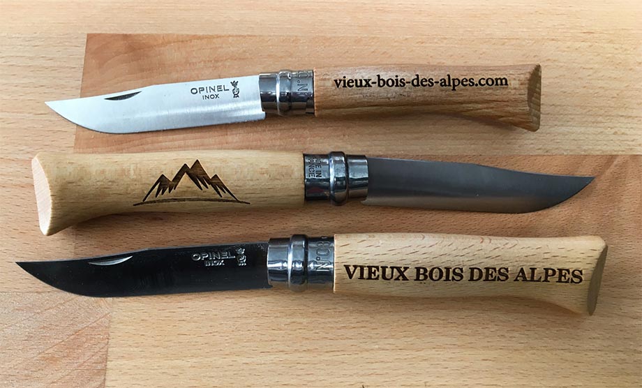 idée originale de cadeau d'entreprise couteau gravé laser, solide pratique et utile, un moyen de rester toujours présent auprès de vos clients. 