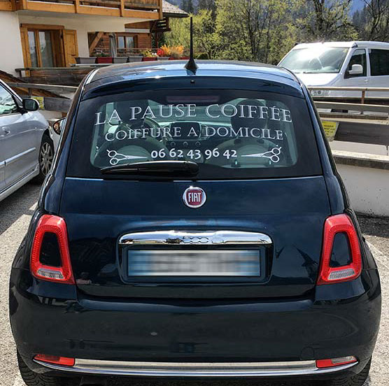 Marquage publicitaire véhicule professionnel Thônes personnalisation de véhicules particuliers ou professionnels artisan Haute Savoie Serraval