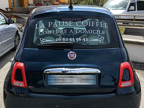 Marquage publicitaire véhicule professionnel Thônes personnalisation de véhicules particuliers ou professionnels artisan Haute Savoie Serraval