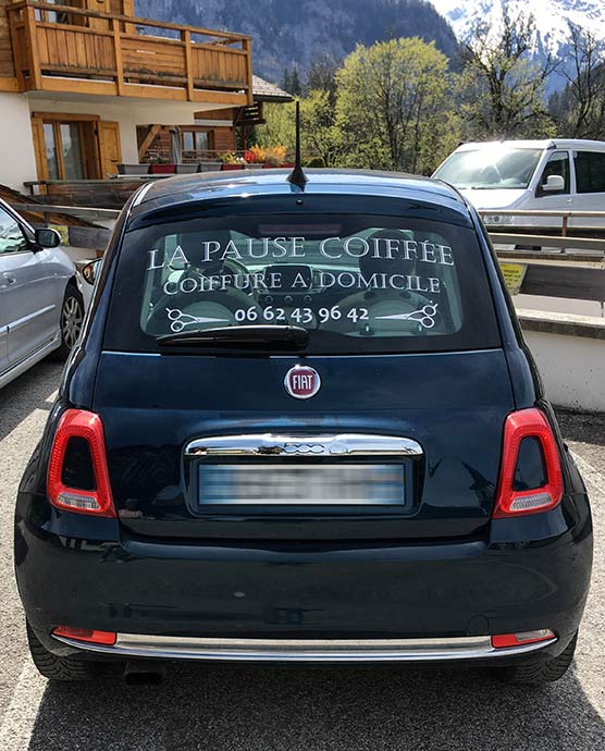 Marquage publicitaire véhicule professionnel Thônes personnalisation de véhicules particuliers ou professionnels artisan Haute Savoie Serraval