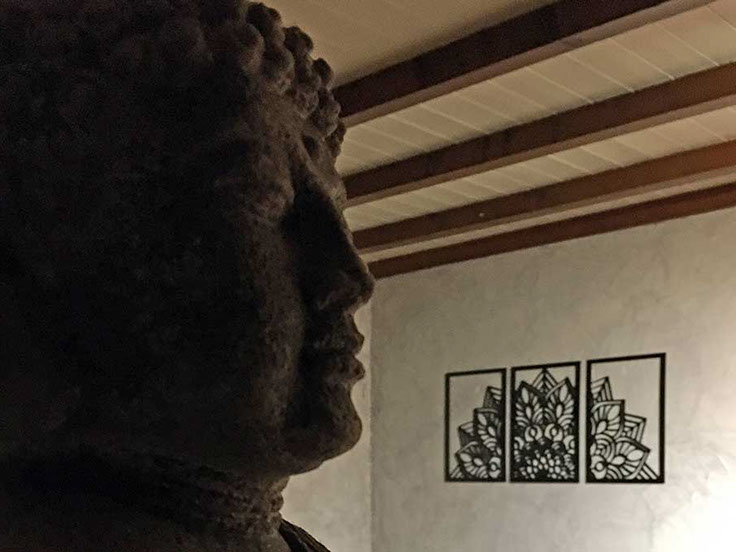 Triptyque fleur de lotus design Zen