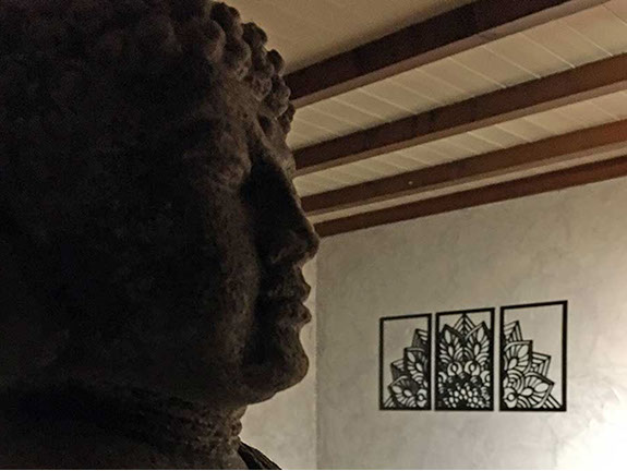 Triptyque fleur de lotus design Zen