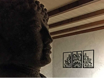 Triptyque fleur de lotus design Zen