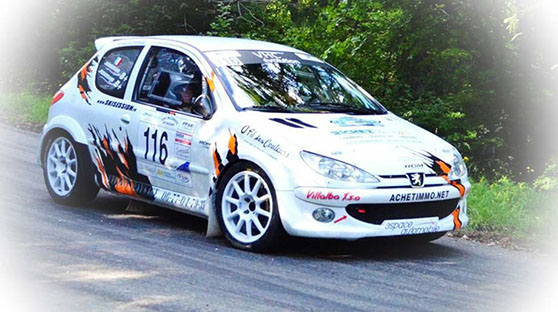 Marquage pause d'adhésifs publicitaire ou personnalisation Marquage pause adhésifs voiture de rallye  Haute Savoie Thônes