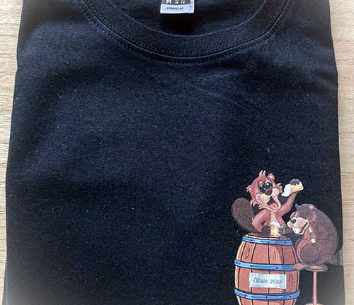 Flocage humouristique de qualité sur tee-shirt, casquettes, vêtements... Contactez nous pour en savoir plus. petite quantité ou l'unité possible