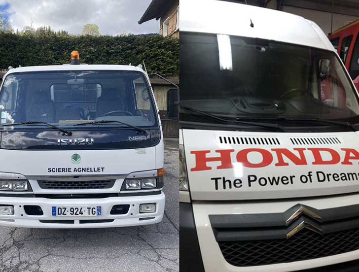 Marquage pause d'adhésifs publicitaire ou personnalisation de véhicules utilitaire toute marque garantie qualité officielle