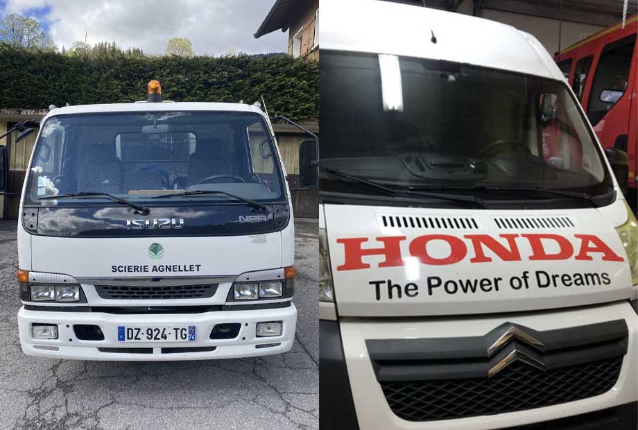 Marquage pause d'adhésifs publicitaire ou personnalisation de véhicules utilitaire toute marque garantie qualité officielle